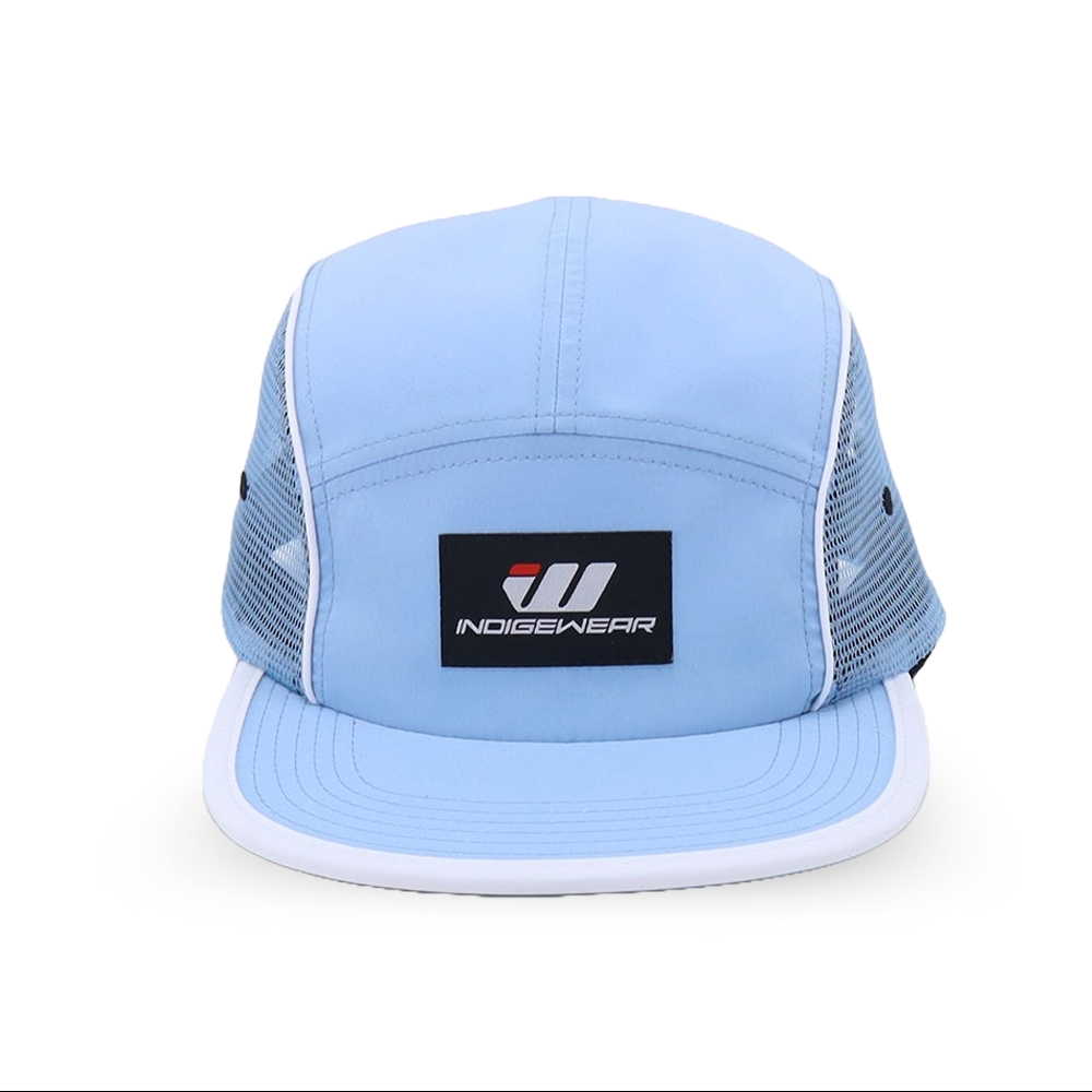 5 Panel Mesh Hat -Baby Blue