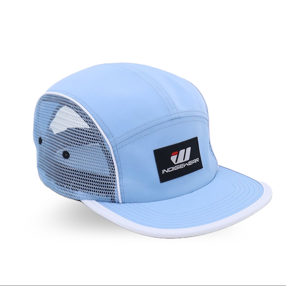 5 Panel Mesh Hat -Baby Blue