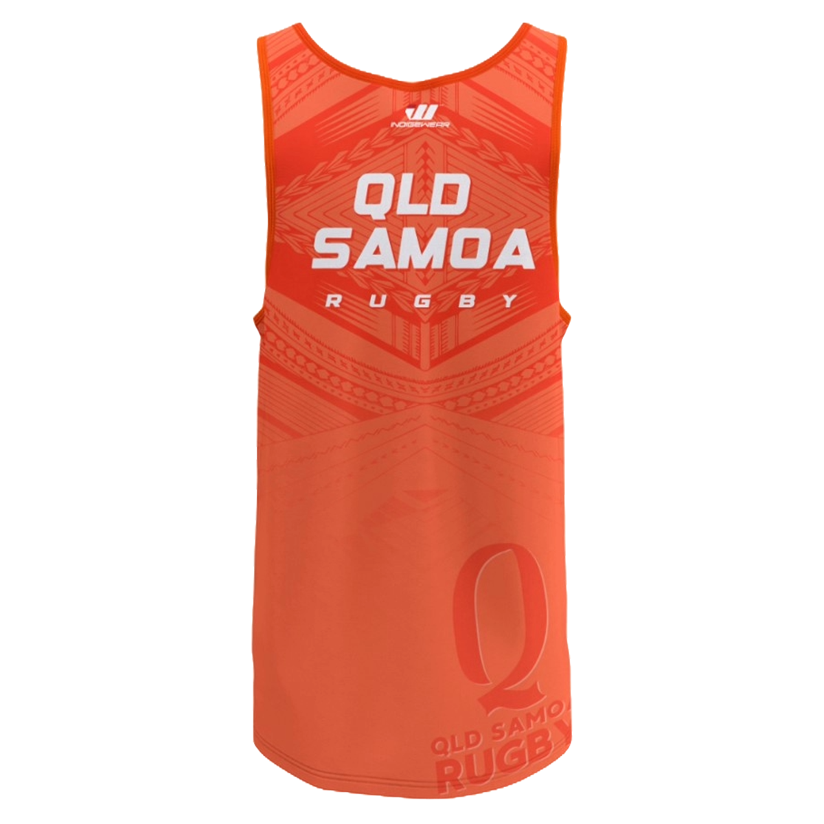 QLD Samoa Rugby Singlet - Orange