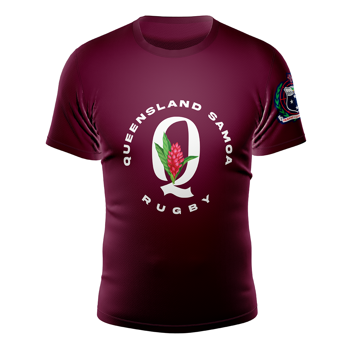 QLD Samoa Rugby Supporter Tee - Purple