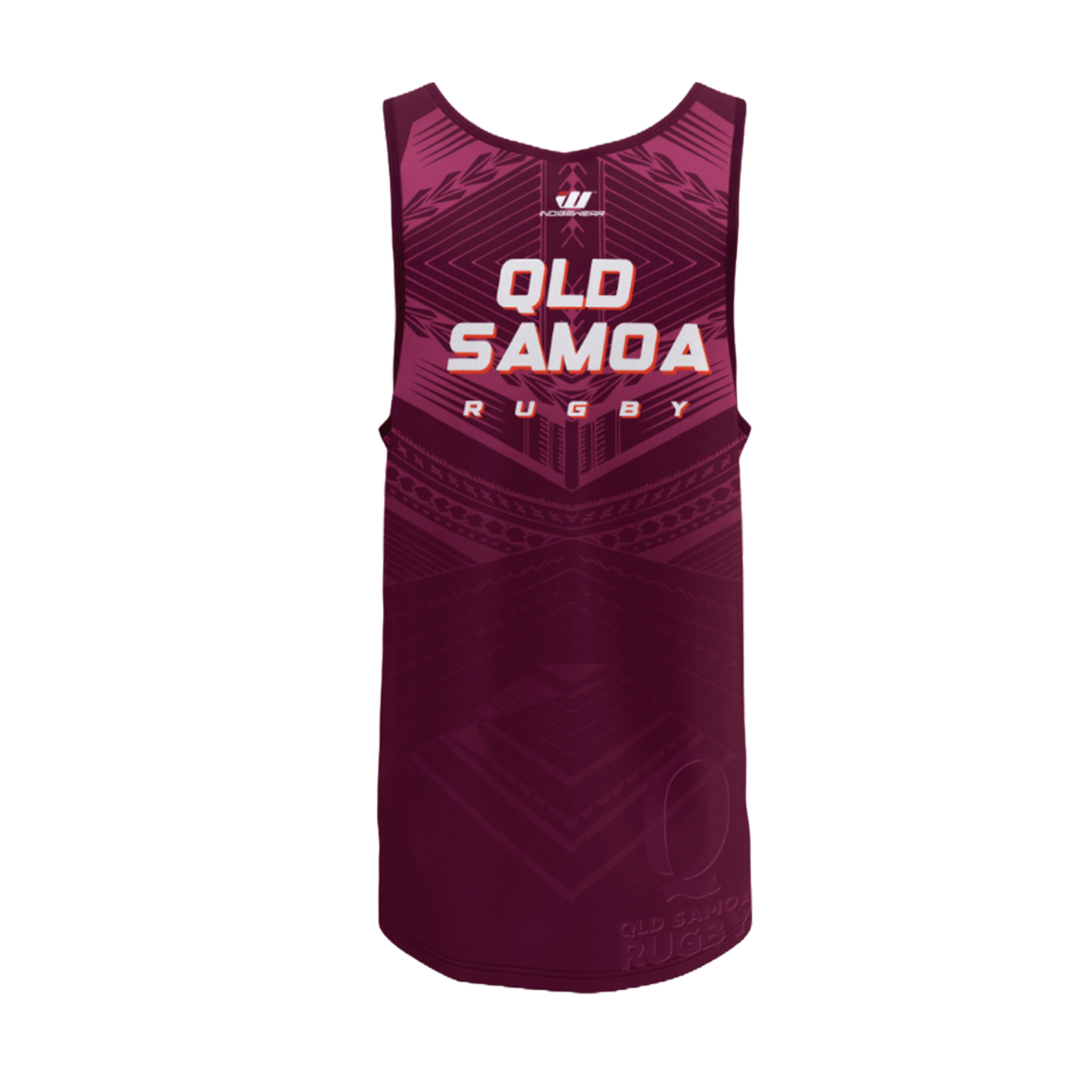 QLD Samoa Rugby Singlet - Maroon